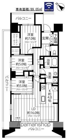 HARUMI FLAG PARK VILLAGE F棟の間取り写真