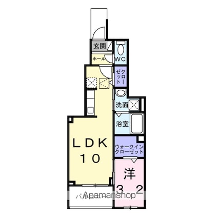ワンズ　ホーム　ヴィレッジ　Ⅱ[1LDK/35.02m2]の間取図
