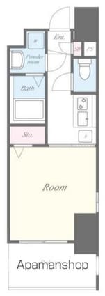 ラ・ルーシュ泉[1K/24.92m2]の間取図