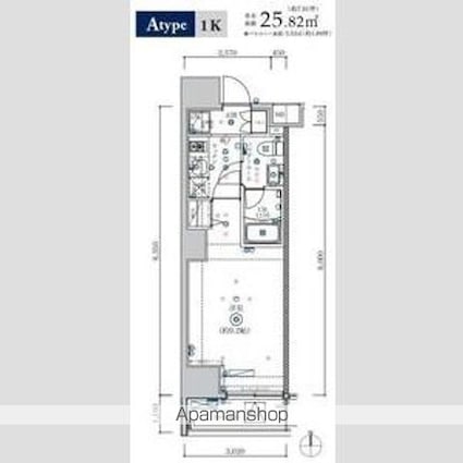 ＭＡＸＩＶ大山ＴＲＥ[1K/25.82m2]の間取図
