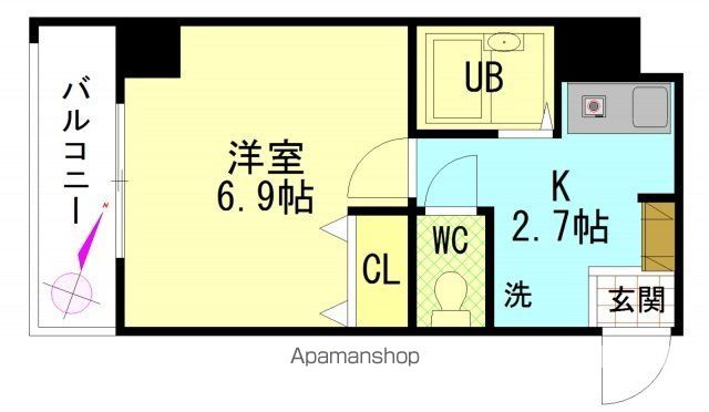 セントラルリバー西原の間取り写真