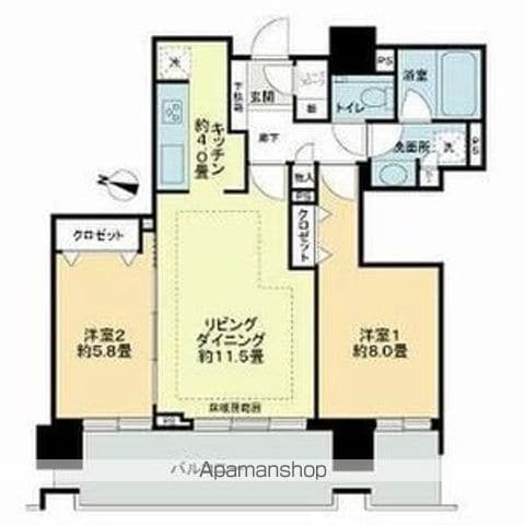 プレミストタワーズ札幌苗穂AQUAGATEの間取り写真