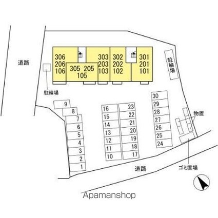 アーバンゲートＶ[2LDK/55.03m2]の配置図