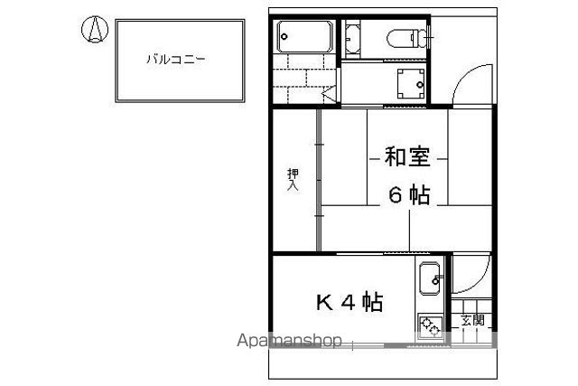 京阪電気鉄道京阪線 鳥羽街道駅 徒歩2分 1階建 築46年の間取り写真