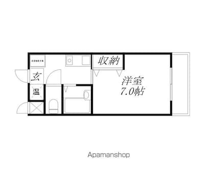 スターボード２８[1K/25.1m2]の間取図