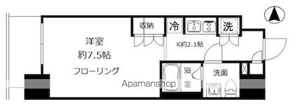 リエトコート西大島[1K/23.64m2]の間取図