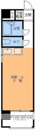 ＨＥＩＷＡＤＯＲＩ　ＦＬＡＴ[1R/21.47m2]の間取図