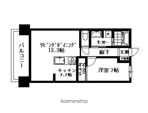 アルファステイツ大学病院通りの間取り写真