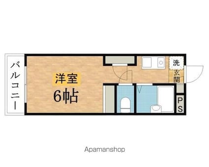 ハイムフォーレスト[1R/19.95m2]の間取図