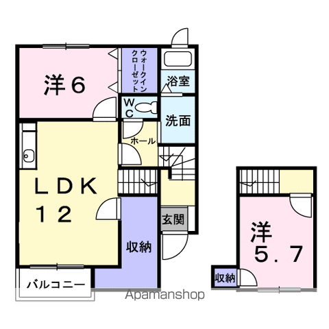 【フォンテーヌⅣの間取り】