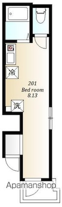 ＡＭＵＳＥ三軒茶屋[1R/18.04m2]の間取図