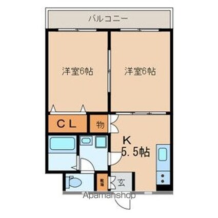 廣田８８[2K/39.74m2]の間取図