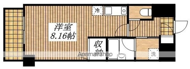 東京都立川市錦町１丁目[1K/22.95m2]の間取図