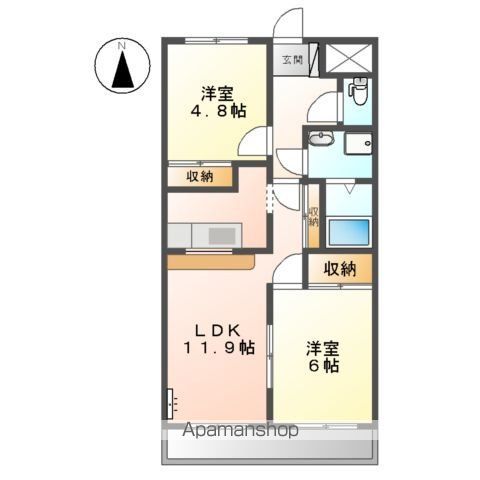 ラフレ西山の間取り写真