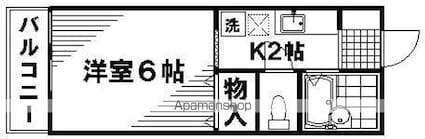 セジュール１３３[1R/20m2]の間取図
