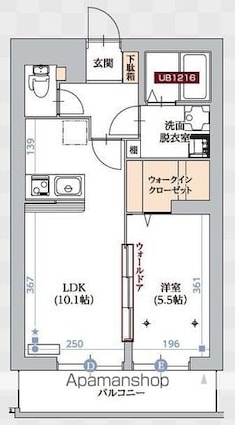 東京都日野市万願寺３丁目[1LDK/41m2]の間取図