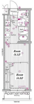 東京都練馬区豊玉北４丁目[2K/26.68m2]の間取図