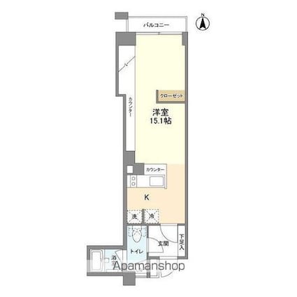 バウムプラッツ[1R/36.64m2]の間取図
