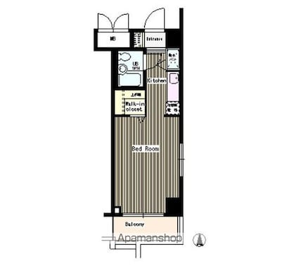 松本ビル[1R/19.44m2]の間取図