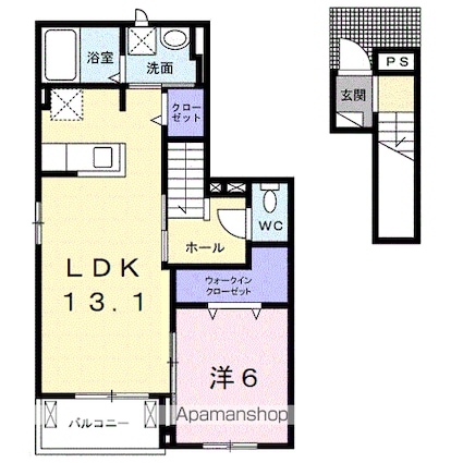 ＧＲＡＮＤ　ＨＩＬＬＳ[1LDK/52.98m2]の間取図