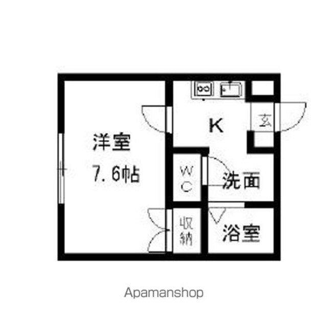 アンプルール　ブワ　ＳＵＭＩＩＫＥ[1K/24.7m2]の間取図