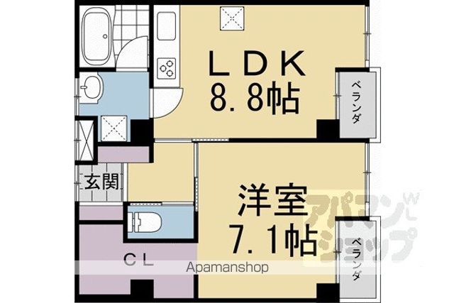 くしげ五条の間取り写真