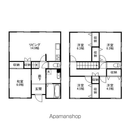 水口町山３９１９[5LDK/107.27m2]の間取図