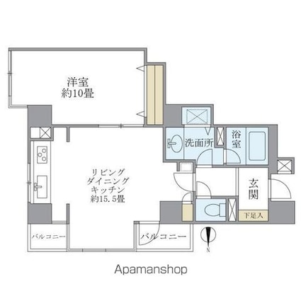 ノースウエストヒル[1LDK/62.18m2]の間取図