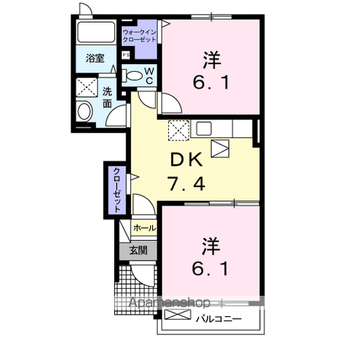 サンフィオーレ　Ｂの間取り