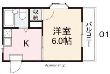 コート西宝町[1K/19.44m2]の間取図