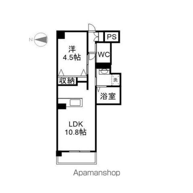 アヴァンセ東口[1LDK/40.02m2]の間取図