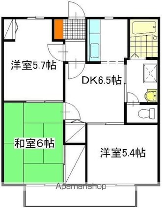 ナガオハイツ[3DK/52.92m2]の間取図