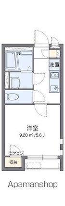 クレイノ市谷台町[1K/20.02m2]の間取図