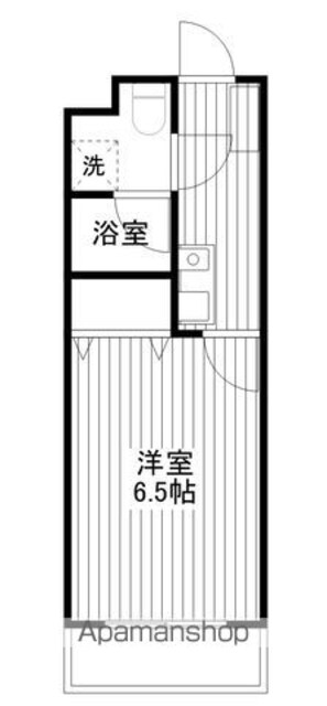 リブラ十番丁[1K/22.3m2]の間取図