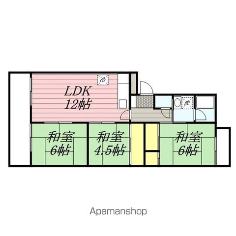 福岡市南区塩原のマンションの間取り