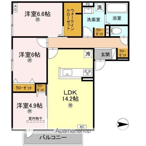 VILLA CALMAの間取り写真