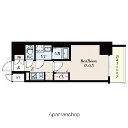 ＳーＲＥＳＩＤＥＮＣＥ鶴舞駅前[1K/24.4m2]の間取図