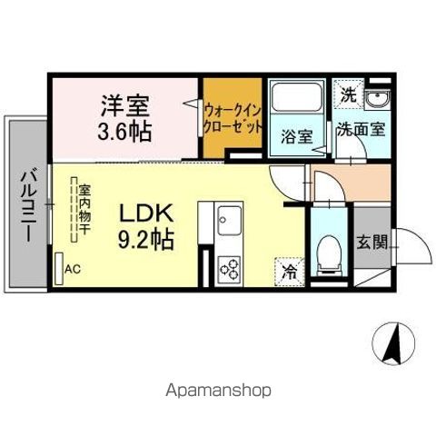 DーROOM今町の間取り写真