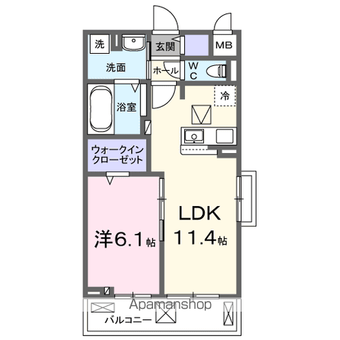 ヴェルジュ宮ノ前 101 ｜ 千葉県八千代市高津字宮ﾉ前313-2､313-6及び314（賃貸アパート1LDK・1階・42.51㎡） その2