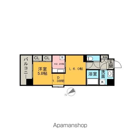 エスティメゾン薬院の間取り