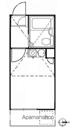 コーポマリーナ西落合[1R/11.73m2]の間取図