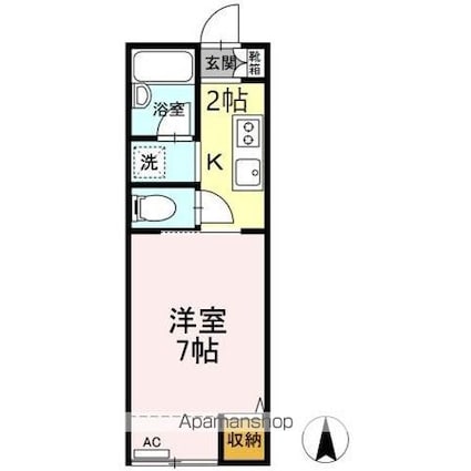 メゾンドール[1K/20m2]の間取図