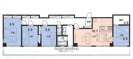 Ｋ　ｃｏｕｒｔ[4SLDK/110.36m2]の間取図