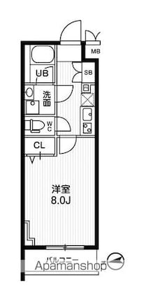 ＡＲ向島[1K/25.5m2]の間取図