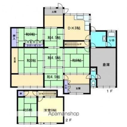 和気町戸建古民家　芳野邸[7SLDK/265m2]の間取図