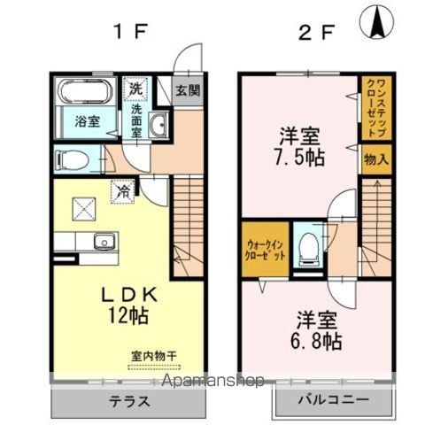 【武蔵村山市神明のアパートの間取り】