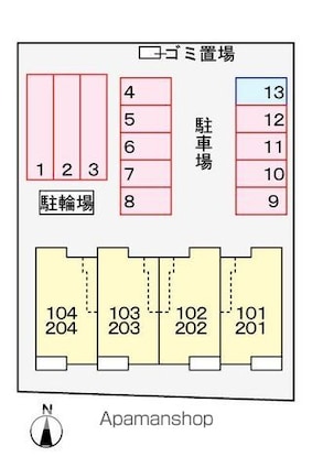 未来[2DK/45.82m2]の配置図