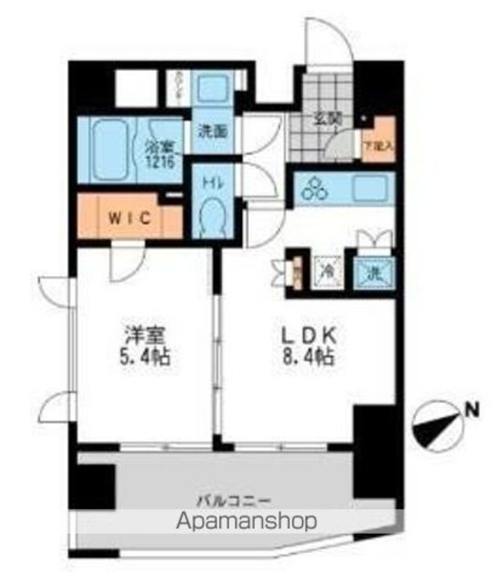 東京都世田谷区上馬１丁目[1LDK/37.07m2]の間取図