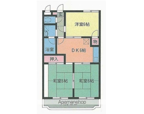 プレステージフジ鹿児島参番館の間取り写真
