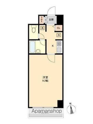 ＫＣ２１ビル[1K/26.09m2]の間取図